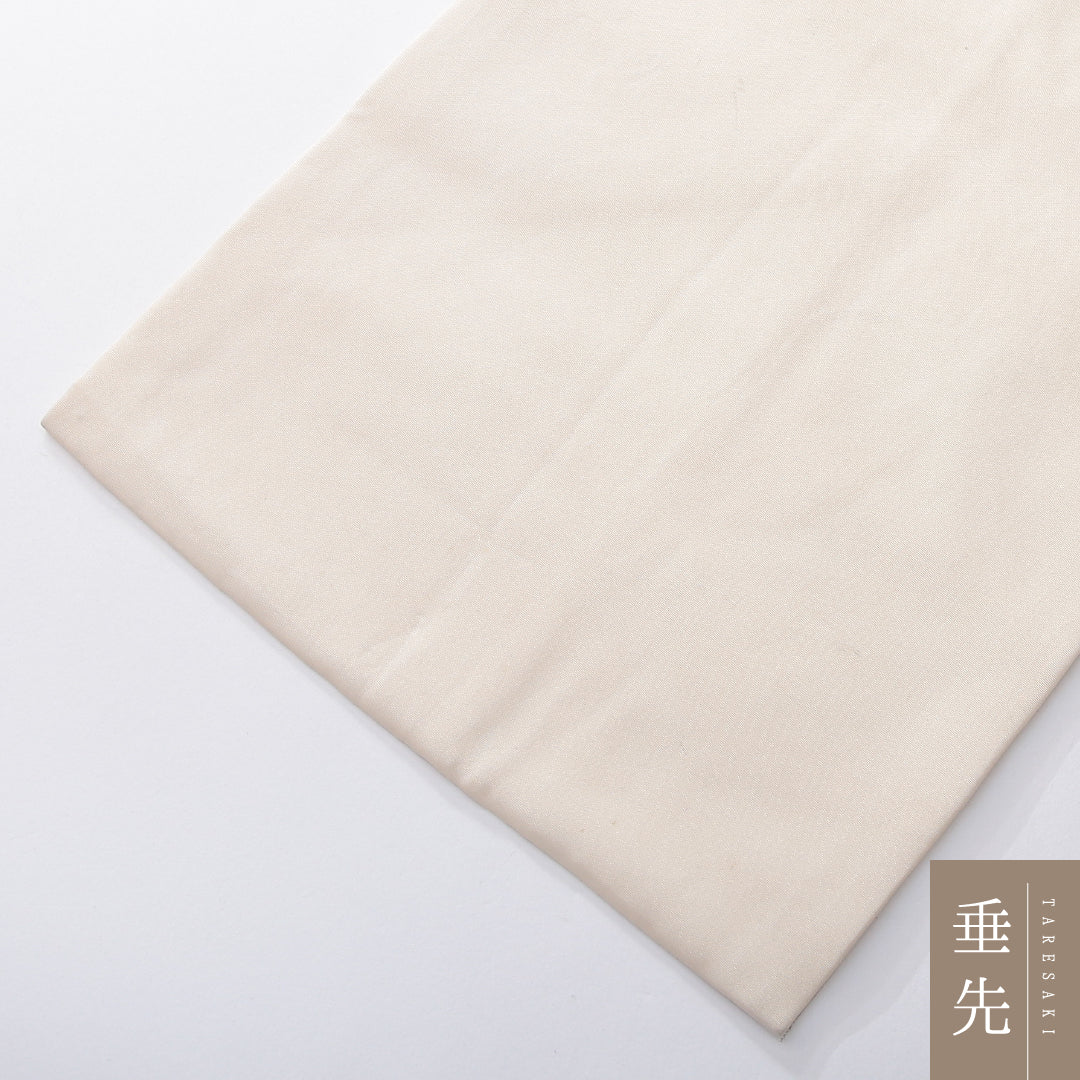 九寸名古屋帯 Cランク 帯丈372cm 正絹 ポイント柄 名古屋仕立て 染め インフォーマル 塩瀬 花柄 淡いクリーム系 HP 1245-03889
