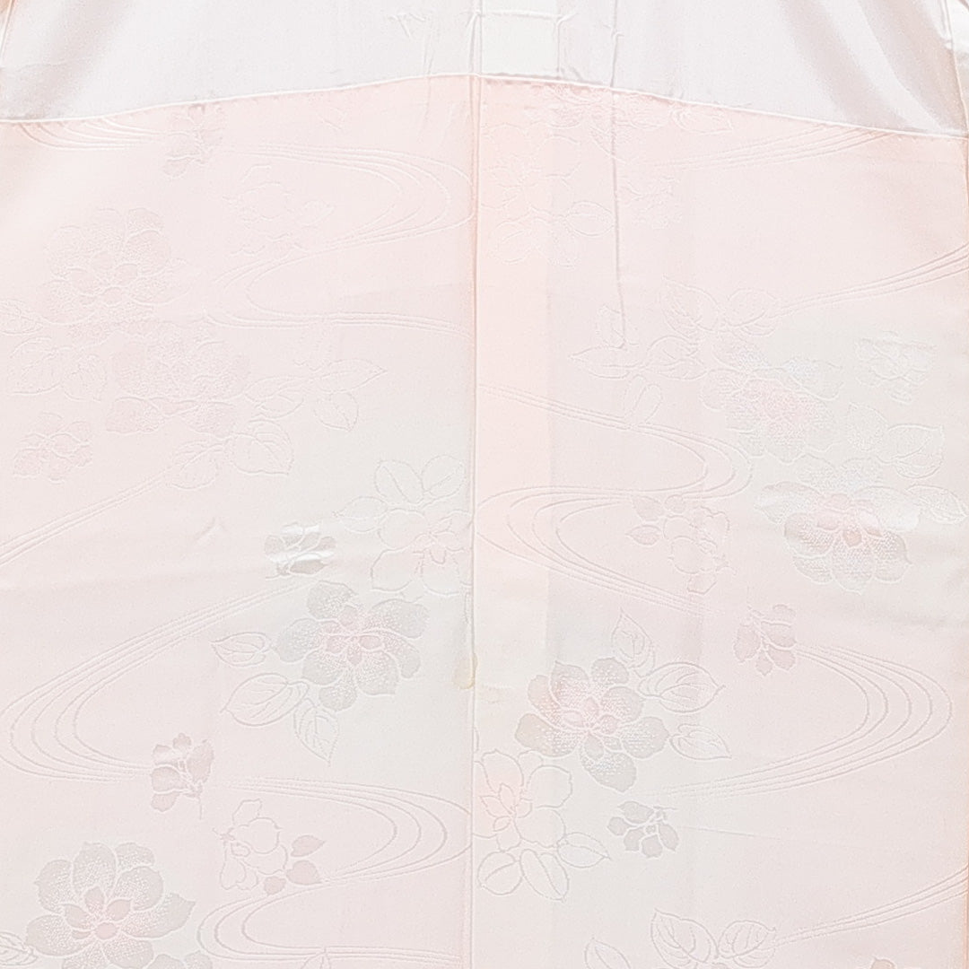 振袖用 長襦袢 無双袖 身丈119cm 裄丈63cm 正絹 Aランク XSサイズ 流水 ピンク系 RP 1240-15389