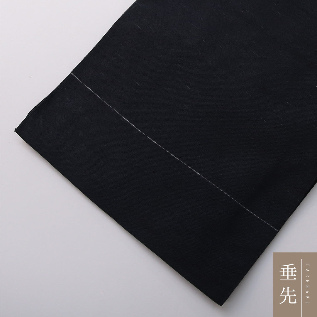 八寸名古屋帯 帯丈356cm カジュアル 松葉仕立て ポイント柄 帯芯なし Aランク 正絹 創作柄 紺系 1224-03509