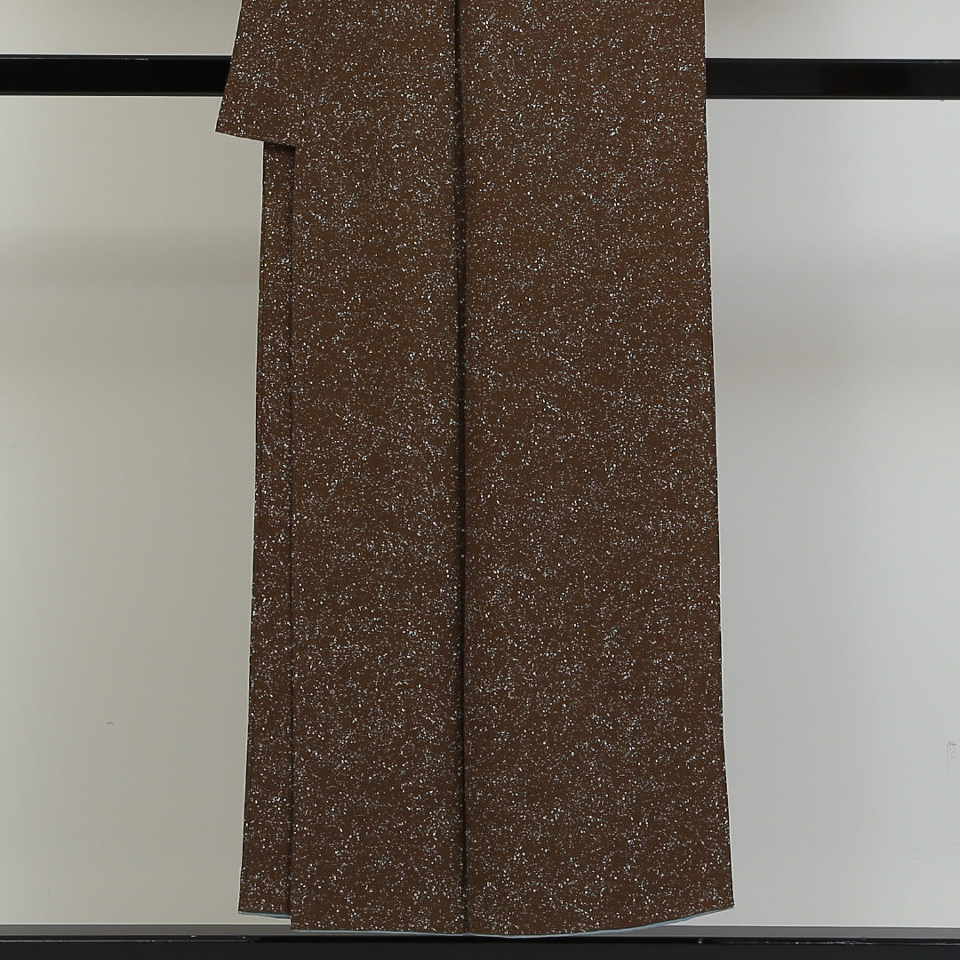 霰 江戸小紋 袷 身丈148cm 裄62.5cm 正絹 通年柄 茶系 Aランク 1215-00788