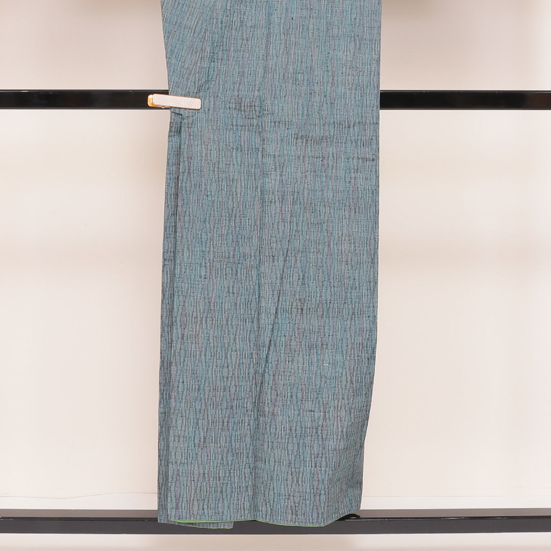 紬 胴抜き 身丈152cm 裄丈62cm 正絹 Aランク カジュアル 広衿 Sサイズ 創作柄 青系 RP 1223-02493