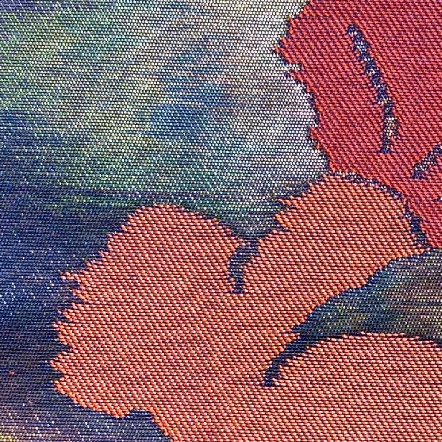 名古屋帯 帯丈323cm 六通 名古屋仕立て Sランク カジュアル 引箔 宝相華 正絹 紺系 1224-00022