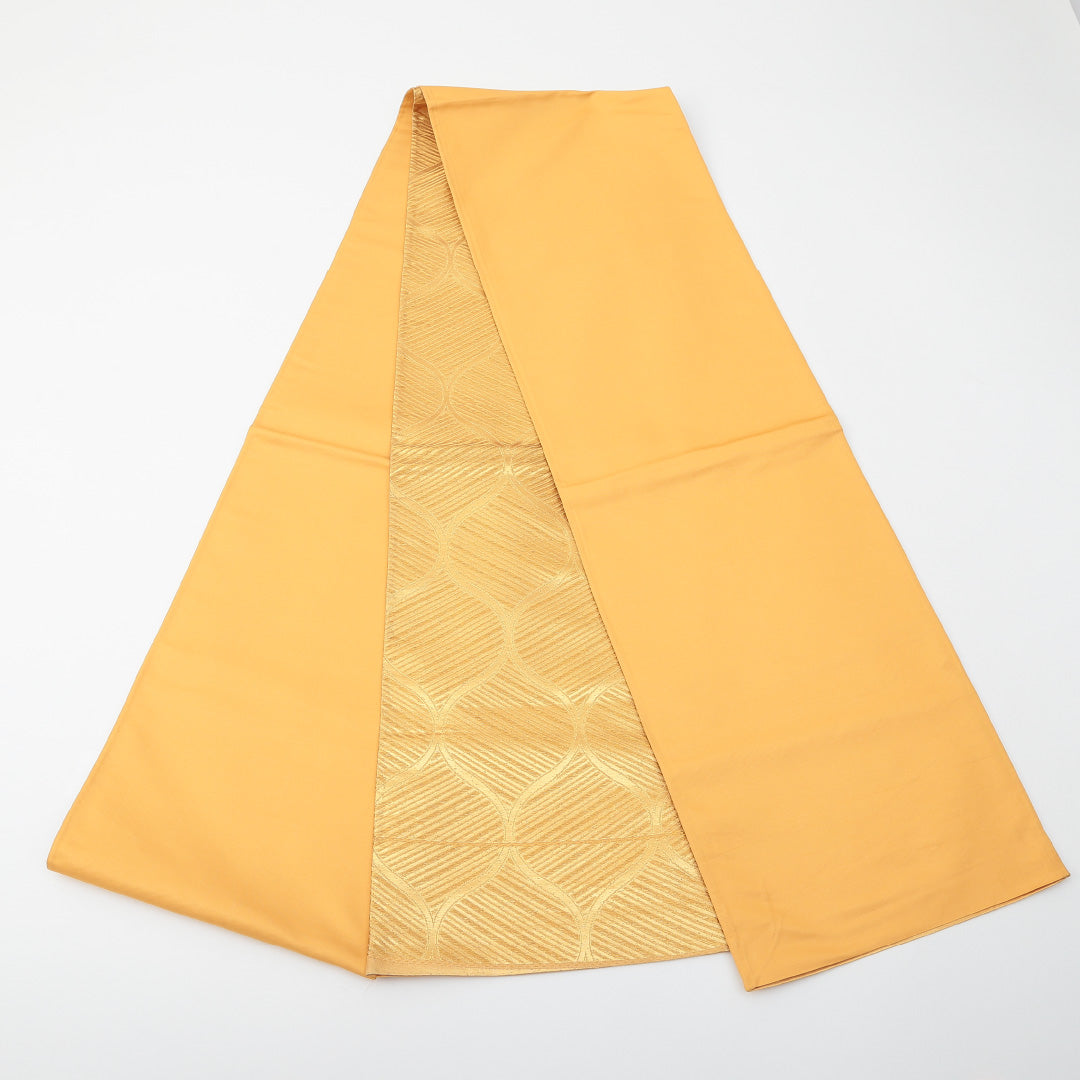 袋帯 帯丈420cm 六通 未仕立て フォーマル Aランク 帯芯なし 立沸 金糸 証紙あり 通年柄 金系 122300493321