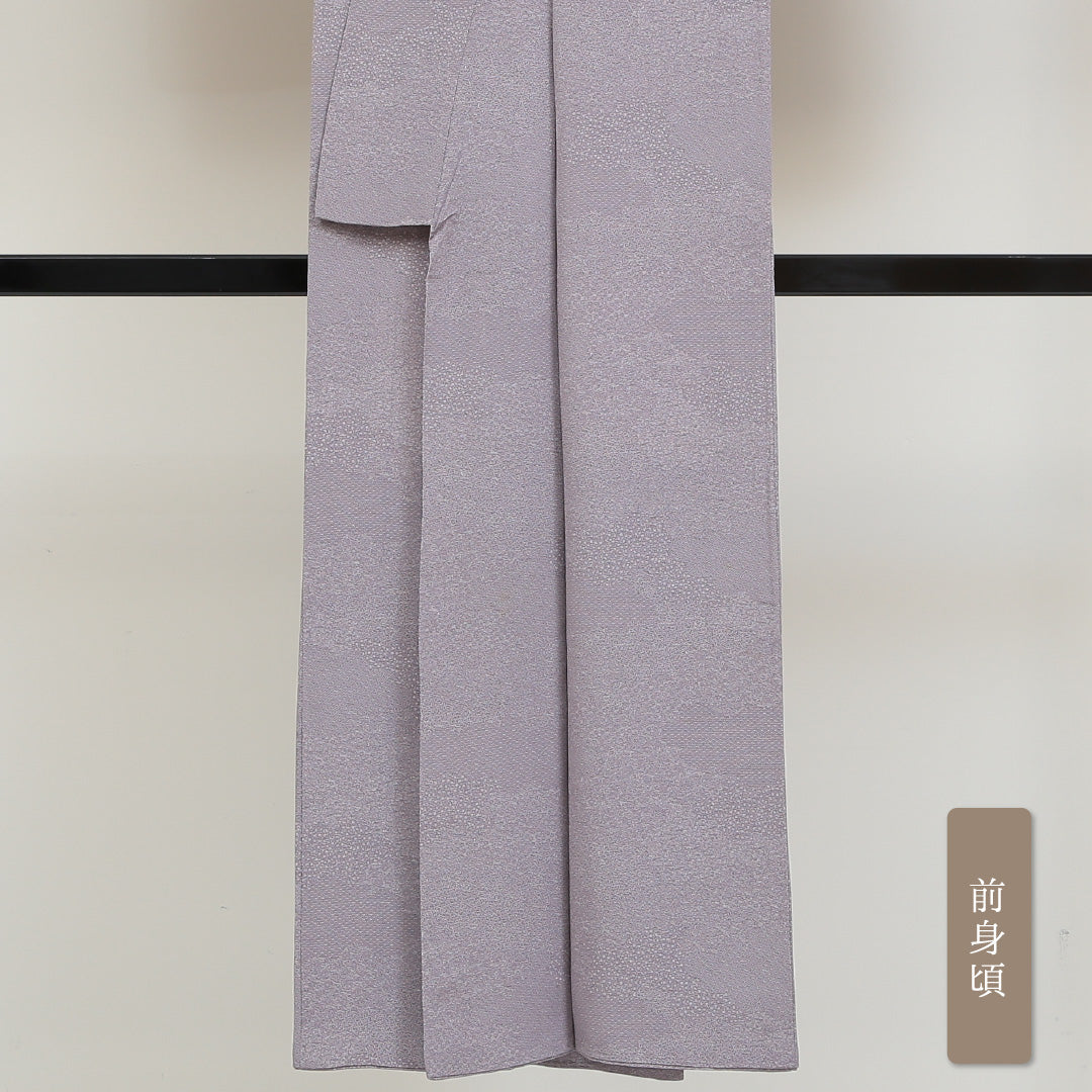 江戸小紋 (寄せ柄) 袷 身丈145cm 裄丈61cm 正絹 Bランク インフォーマル 広衿 XSサイズ 紫系 RP 1220-00901
