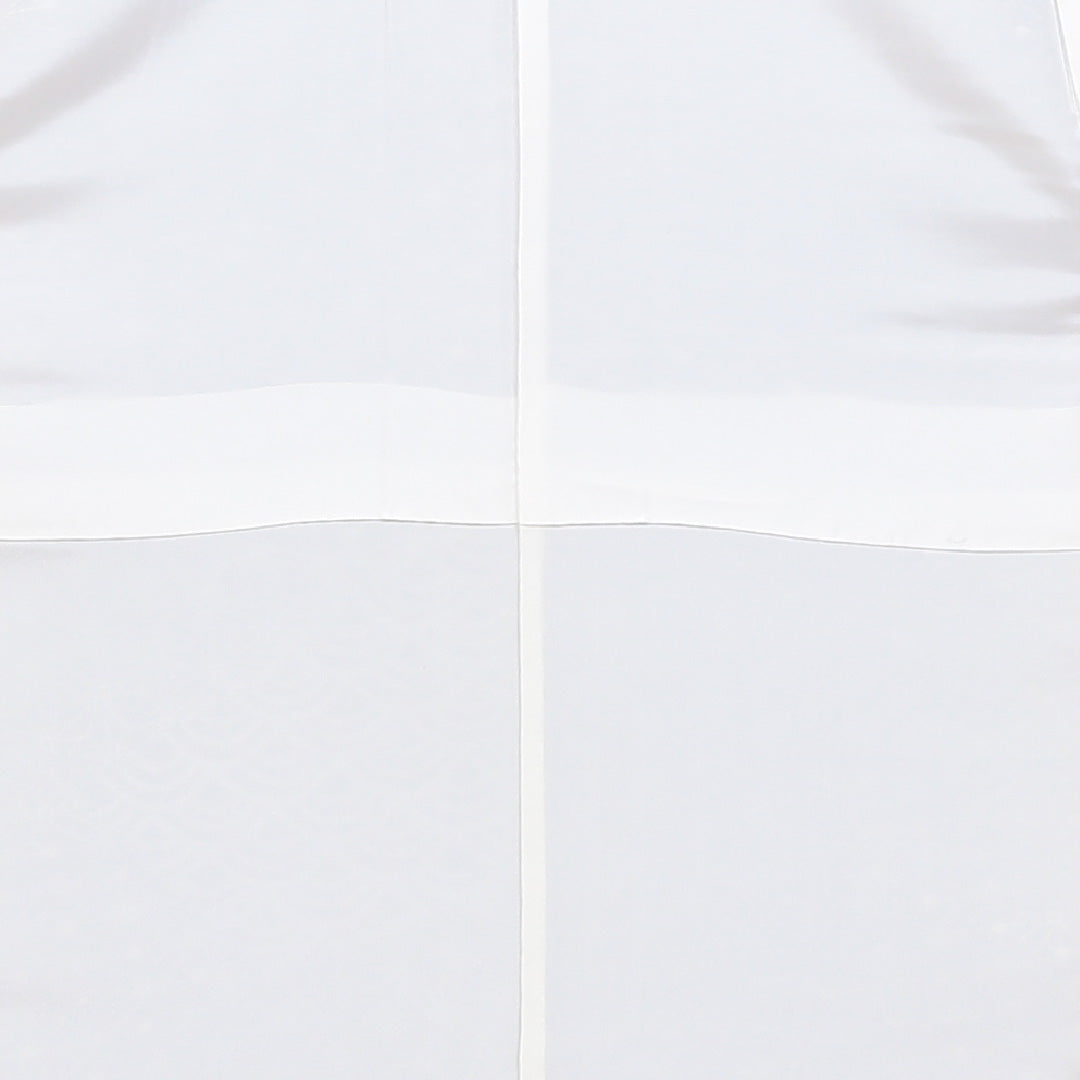 小紋 袷 身丈156cm 裄丈65cm 正絹 Sランク Mサイズ 広衿 インフォーマル 麻の葉 青海波 黒系 1215-00412