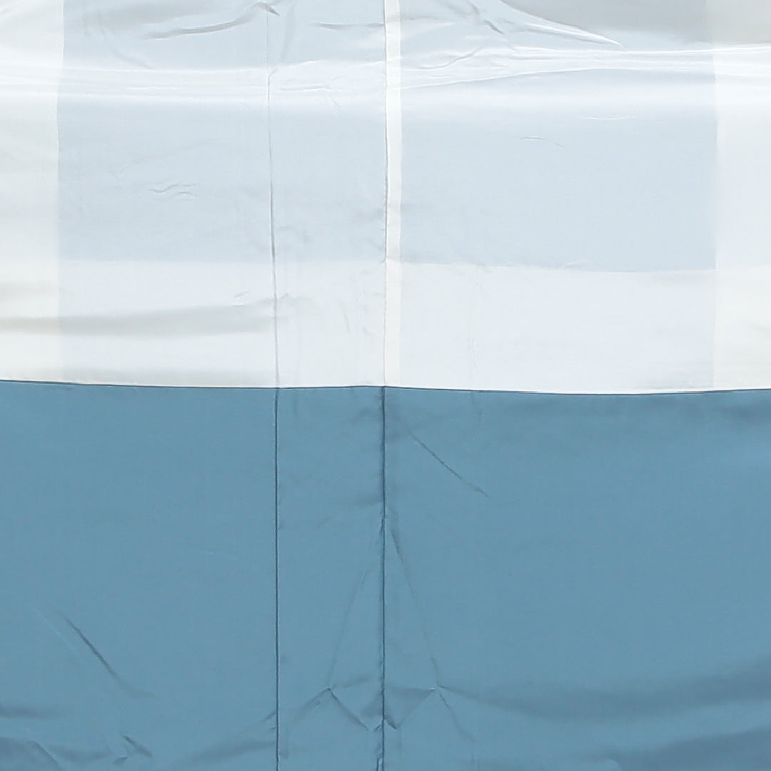 紬(大島紬) 袷 身丈153cm 裄丈64cm 正絹 Sランク Sサイズ 広衿 インフォーマル 緯総絣 コプト柄 紺系 1216-02699