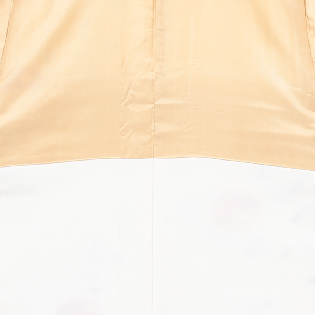 小紋 袷 身丈152cm 裄丈62cm 正絹 Aランク インフォーマル 広衿 Sサイズ 朝顔 白系 RP 1221-00444