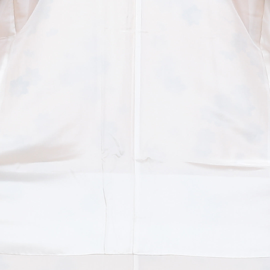 小紋 袷 身丈154cm 裄丈64cm 正絹 Sランク Sサイズ 広衿 インフォーマル 綸子 蔦 芝草 しつけ糸 クリーム系 金系 1215-00120