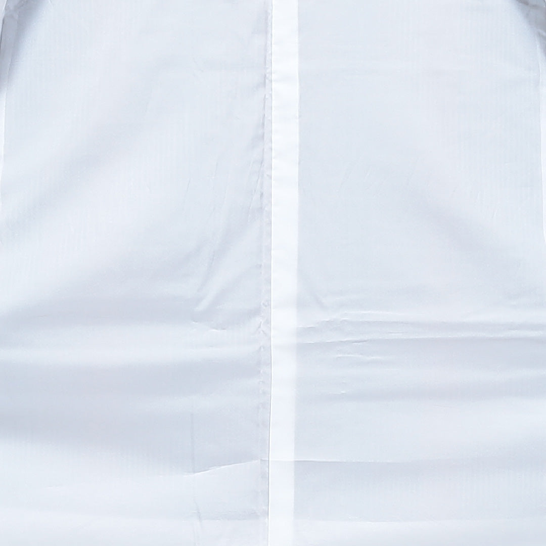 小紋 袷 身丈156cm 裄丈64cm Sランク インフォーマル 広衿 Mサイズ 縞 茶系 RP 1221-00522