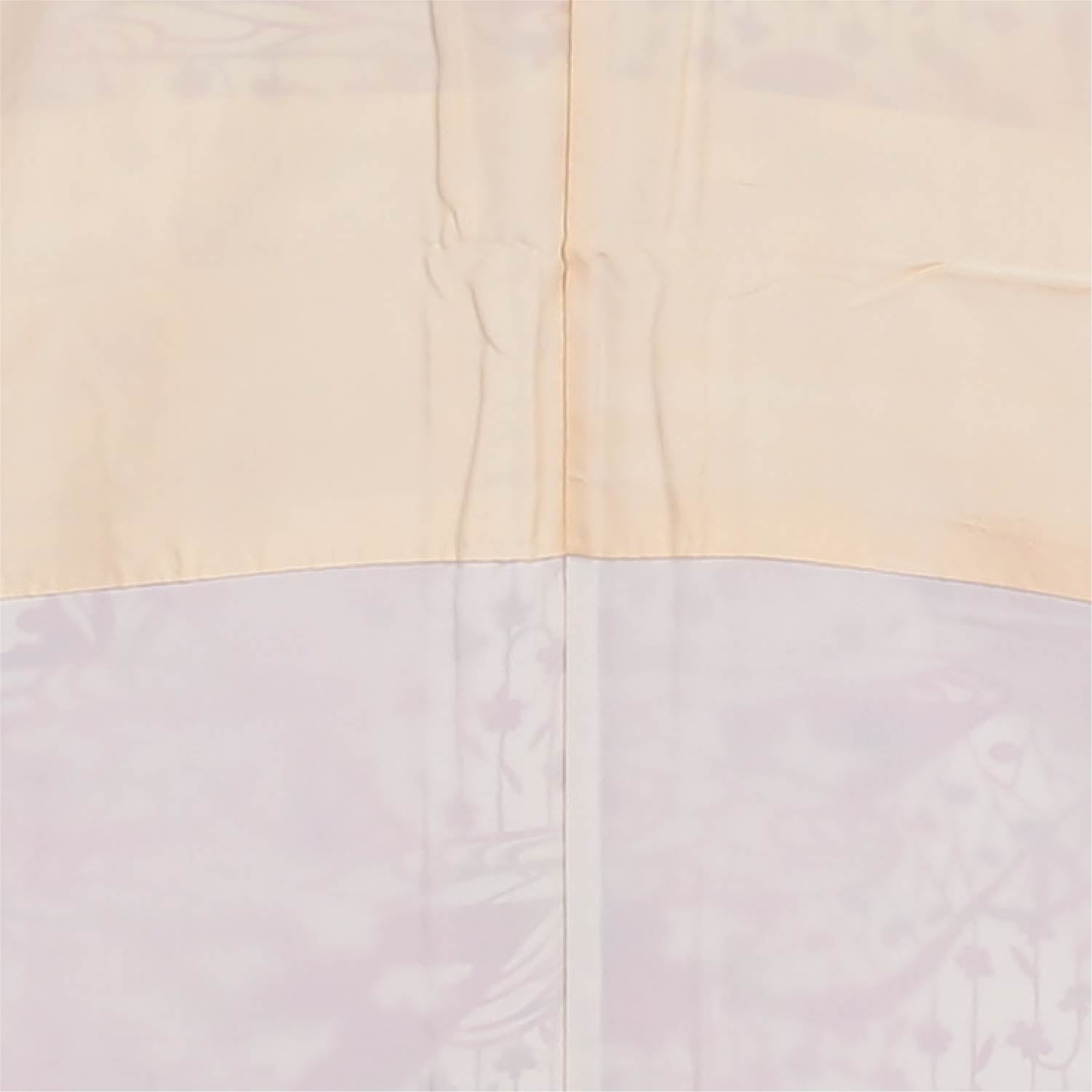 小紋 袷 身丈150cm 裄丈64cm 正絹 Aランク インフォーマル 広衿 Sサイズ 桜川 白系 RP 1221-00008
