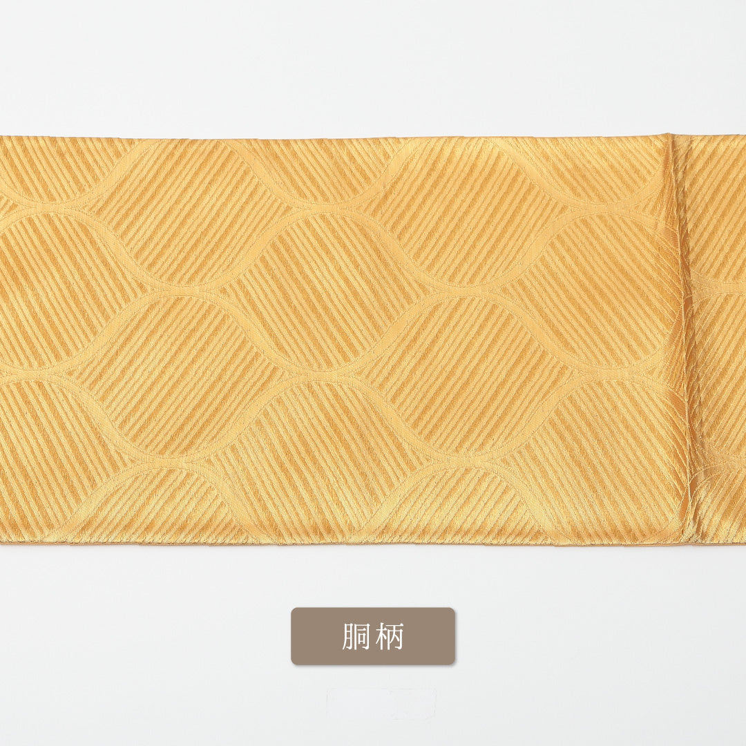 袋帯 帯丈420cm 六通 未仕立て フォーマル Aランク 帯芯なし 立沸 金糸 証紙あり 通年柄 金系 122300493321