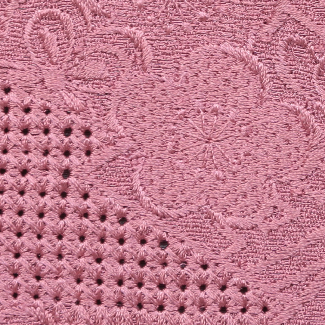 訪問着 袷 身丈150cm 裄丈64cm 正絹 Aランク セミフォーマル 広衿 Sサイズ 汕頭刺繍 花籠 紫系 RP 1217-04079