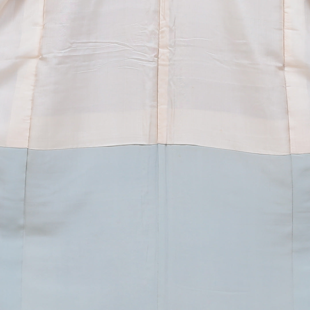 小紋 袷 身丈154cm 裄丈66cm 正絹 Sランク インフォーマル 広衿 Sサイズ 茶系 RP 1221-00150