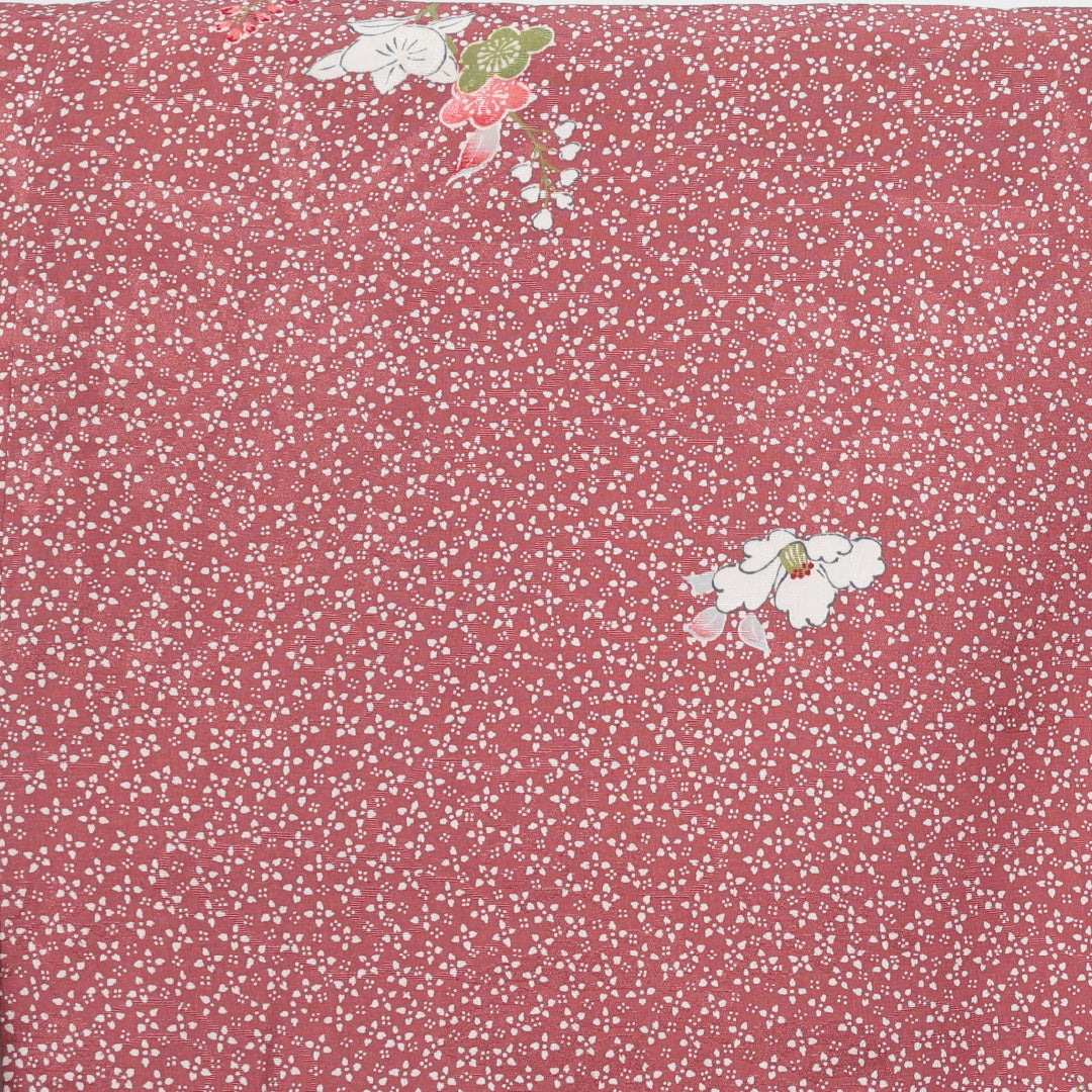 小紋 袷 身丈154cm 裄丈~62cm 茶系 正絹 梅 1215421400287