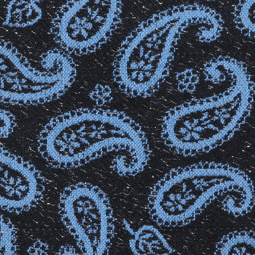 小紋 アンサンブル 洗える着物 単衣 身丈151cm 裄丈61cm ポリエステル Sランク Sサイズ バチ衿 インフォーマル 紐あり ペイズリー柄 青系 1215-00365