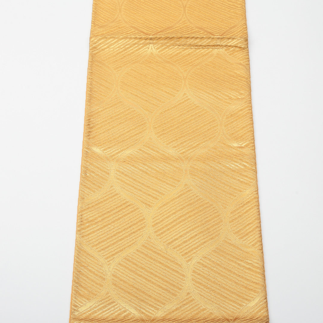 袋帯 帯丈420cm 六通 未仕立て フォーマル Aランク 帯芯なし 立沸 金糸 証紙あり 通年柄 金系 122300493321