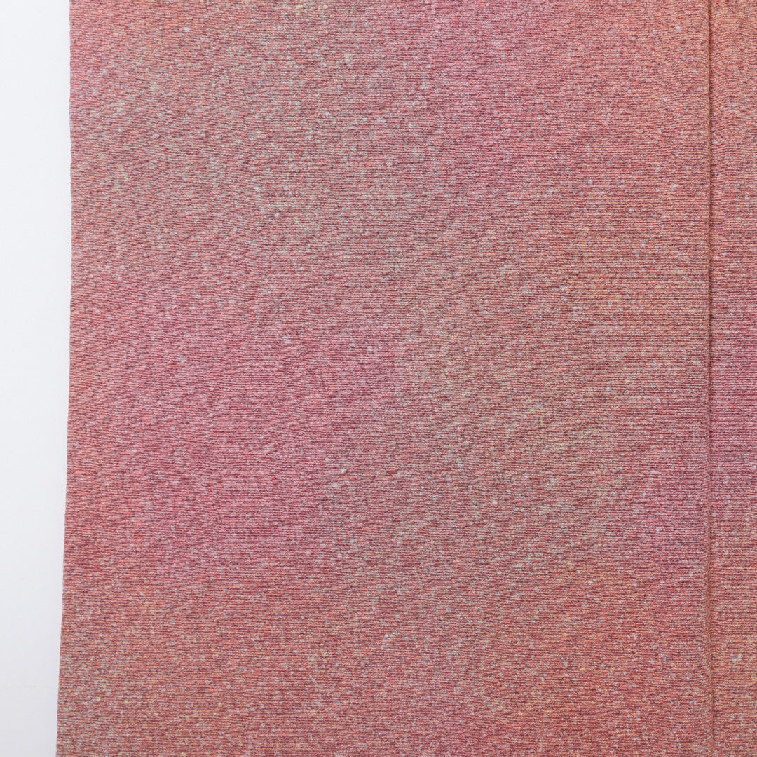 江戸小紋 袷 身丈150cm 裄丈66cm 正絹 Sランク Sサイズ 広衿 一つ紋 セミフォーマル ちりめん 創作柄 朱系 1262-00247