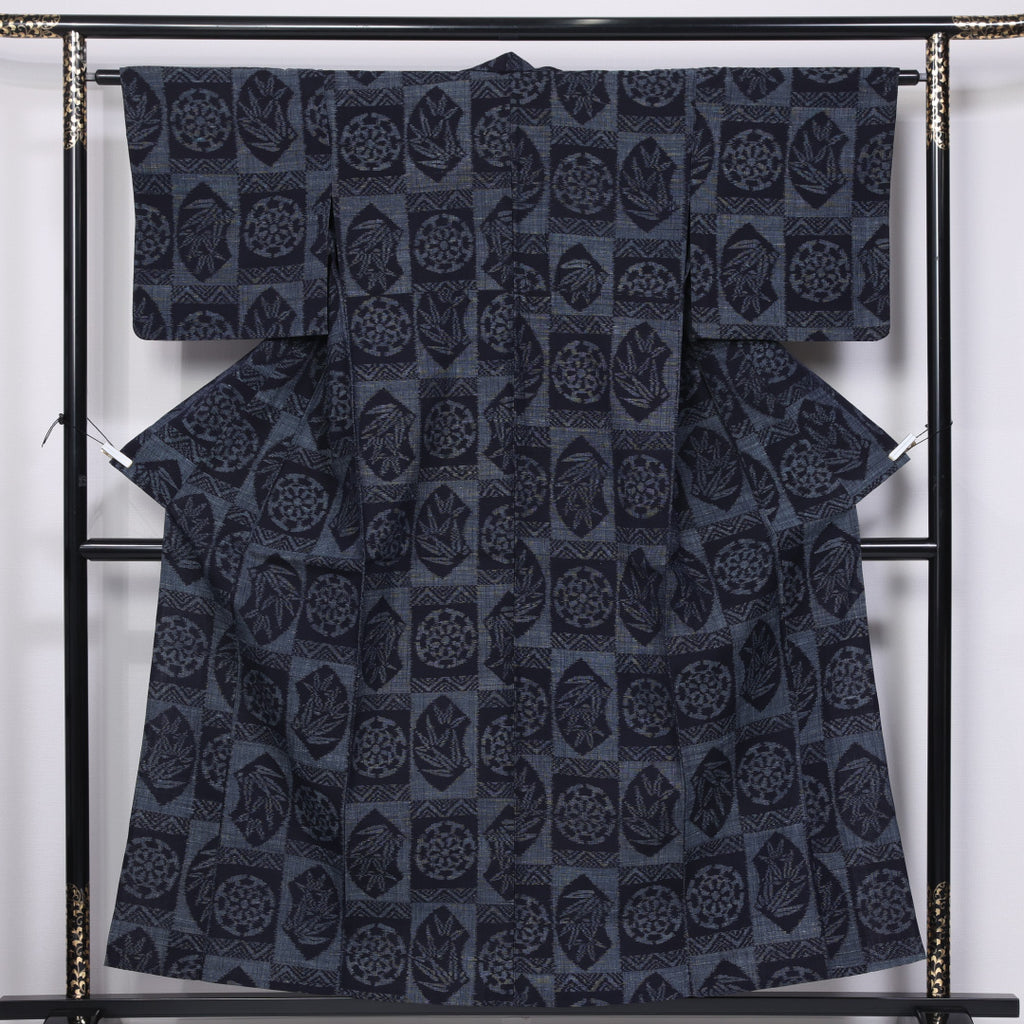 中古・リサイクル着物】 紬 身丈154cm 裄丈62cm Cランク 単衣 正絹 広  