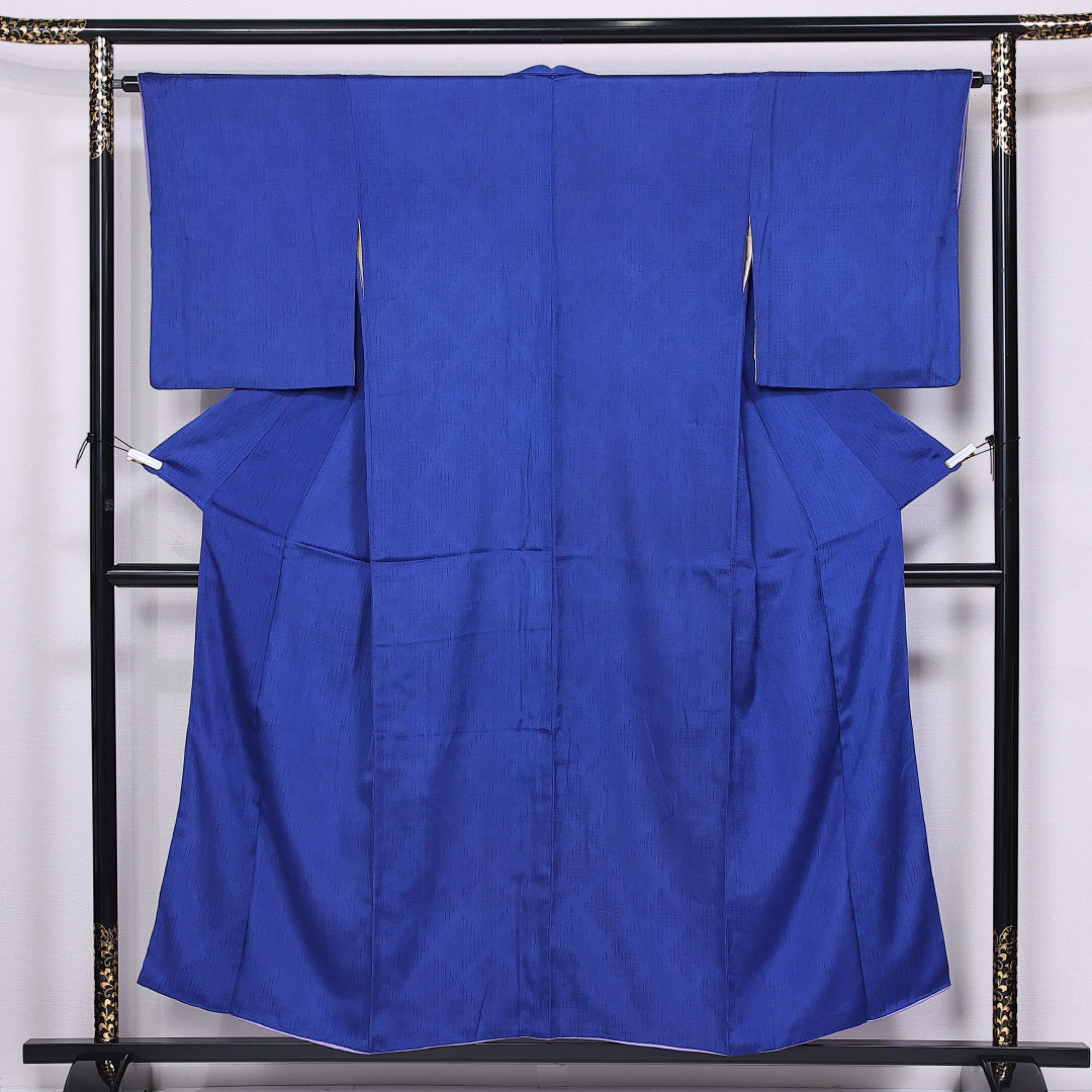 色無地 身丈153cm 裄丈64cm S 正絹 Bランク 袷 広衿 地紋あり 1214-11336