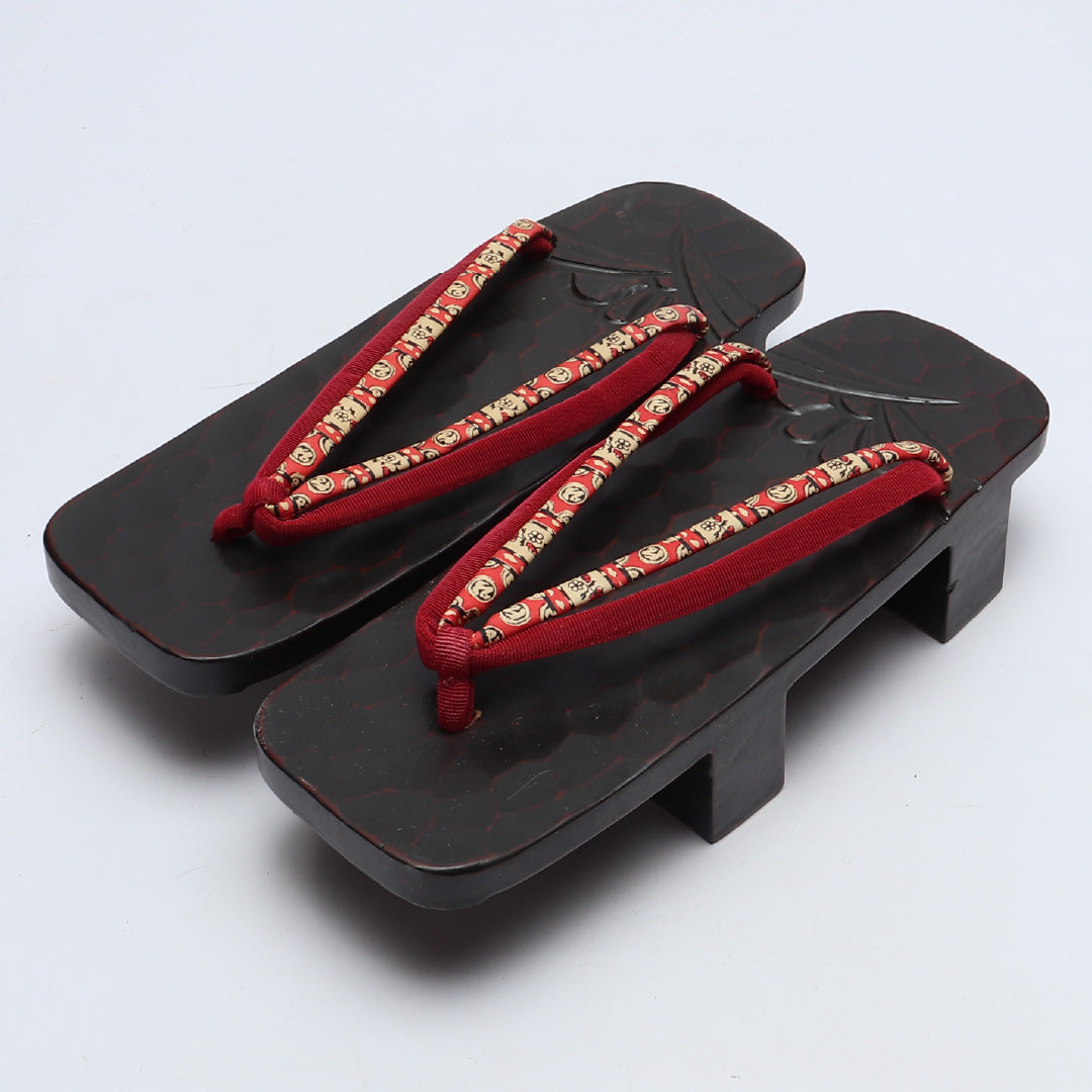 未使用品 下駄 カジュアル S 木製 Aランク 和装小物 茶系 1244-00774