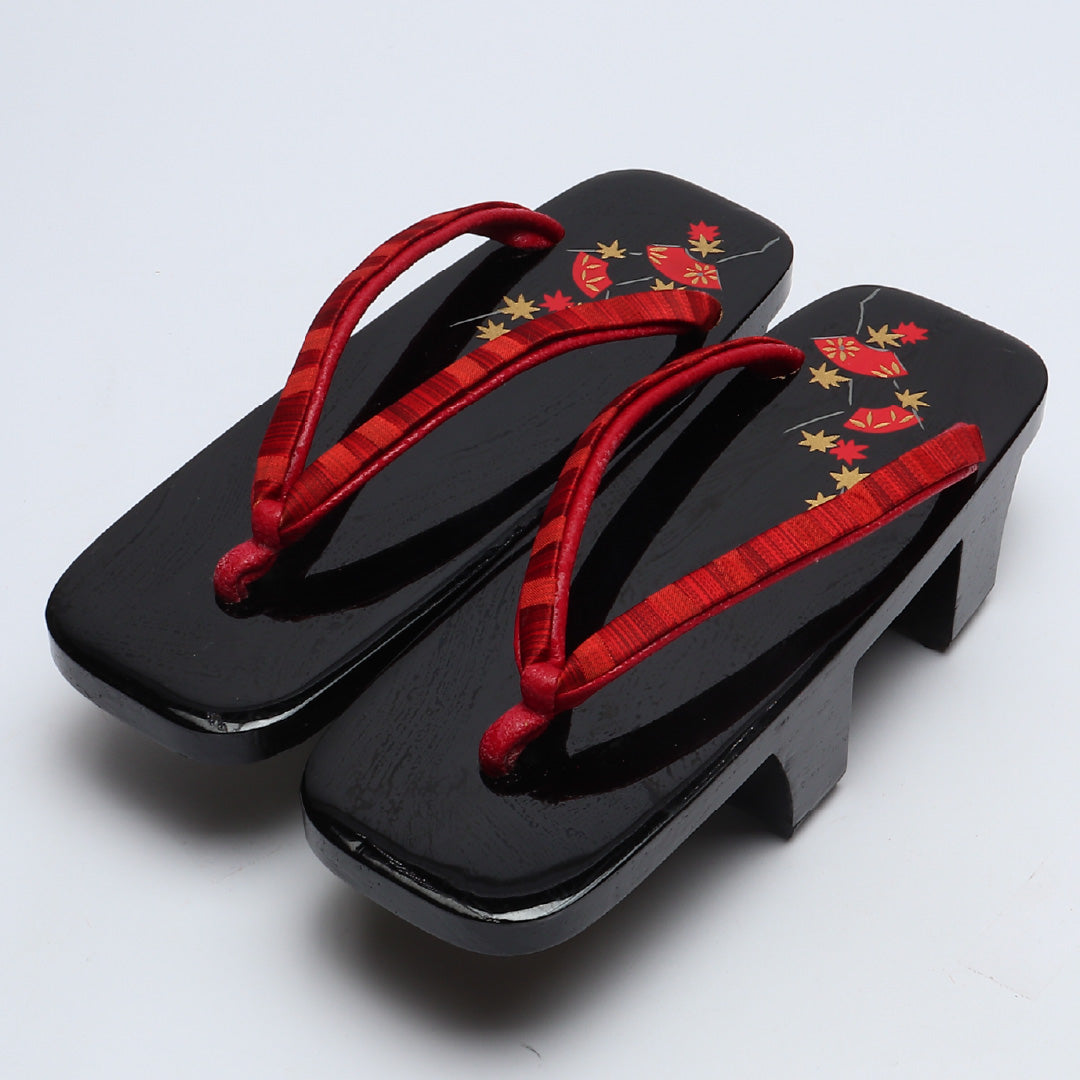 未使用品 夏物 下駄 カジュアル 正絹 Aランク 和装小物 黒系 1244-00708