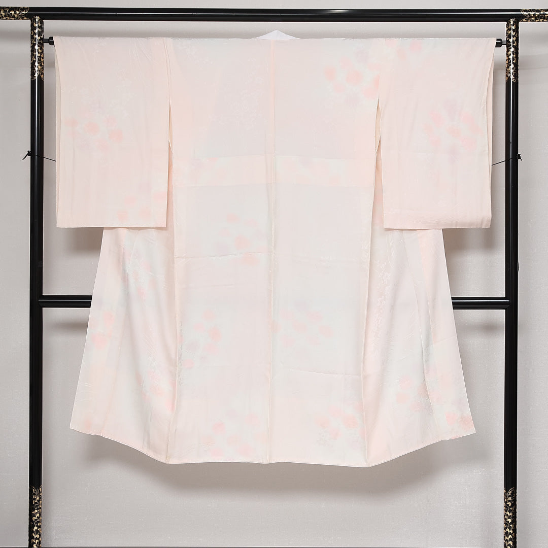 長襦袢 無双袖 身丈128cm 裄丈64cm 正絹 Sランク Lサイズ ピンク系 RP 1239-13442