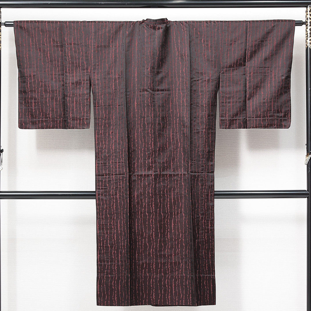 道行コート 袷 身丈27cm 裄丈65cm 正絹 Sランク セミフォーマル Mサイズ ポケットあり 創作柄 赤系 RP 1237-14696