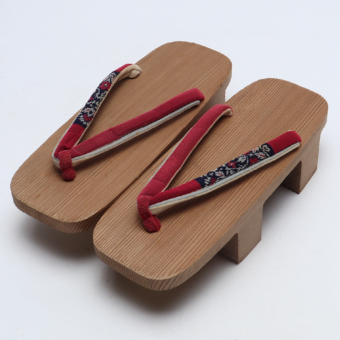 未使用品 下駄 カジュアル S 木製 Bランク 和装小物 茶系 1244-00786