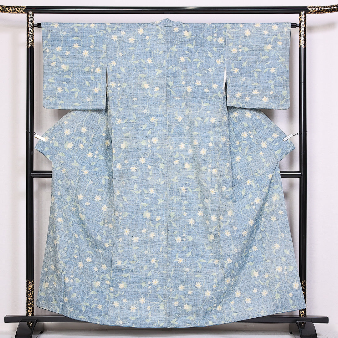 紬 身丈157cm 裄丈63cm Cランク 袷 正絹 広衿 真綿紬 1216-10128