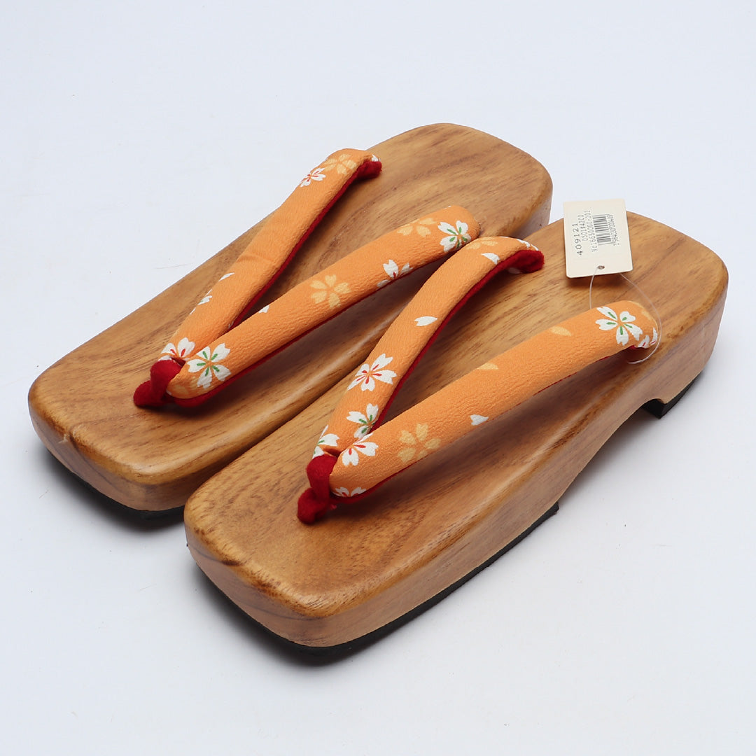 未使用品 下駄 カジュアル FREE 木製 Bランク 和装小物 茶系 1244-00775