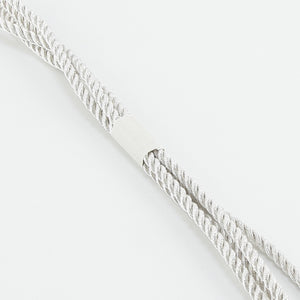 帯締め 丸組紐 正絹 銀系 銀糸 礼装用 Aランク 和装小物 1221000367322