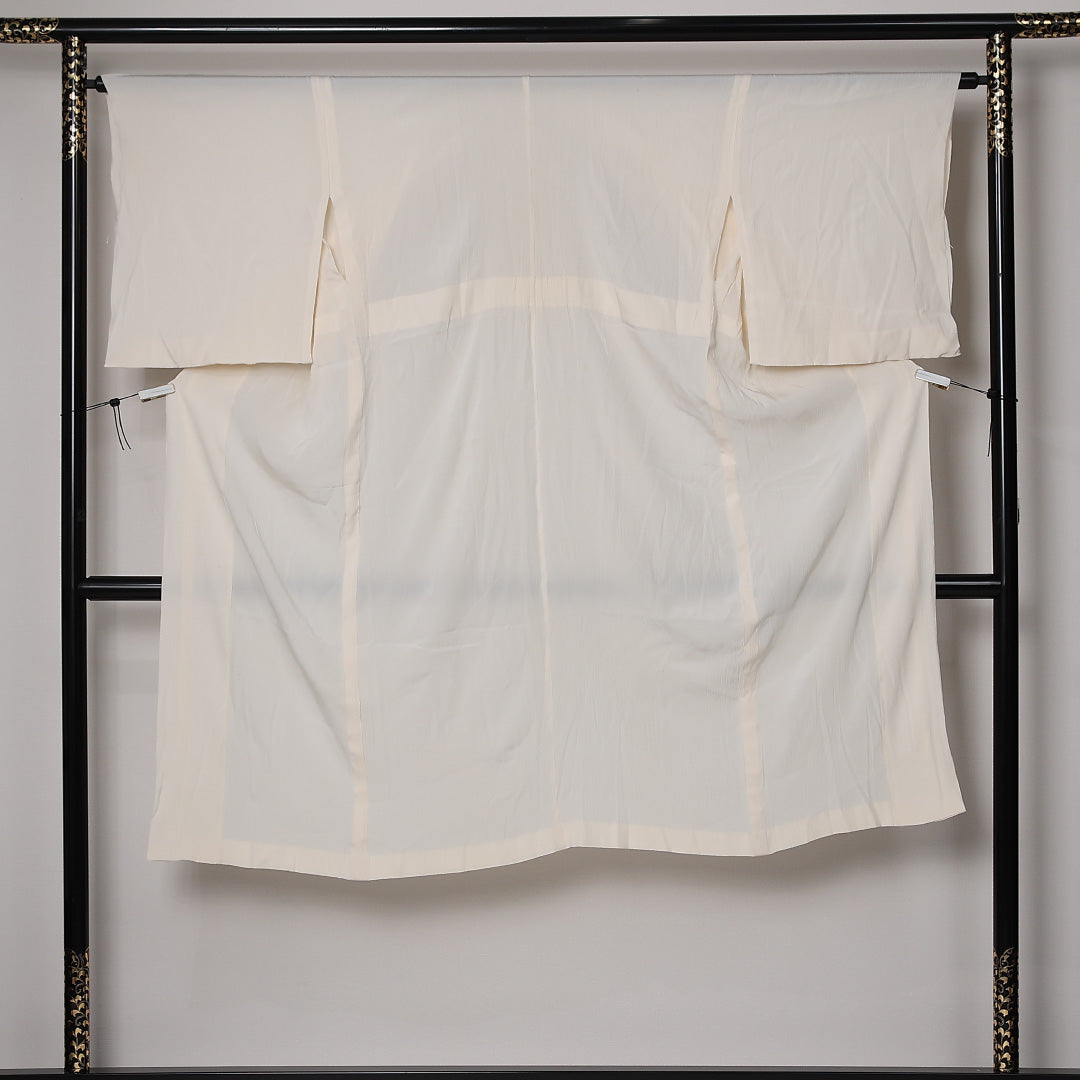 長襦袢 単衣 身丈125cm 裄丈64cm 正絹 Cランク Mサイズ クリーム系 LP 1239-12696