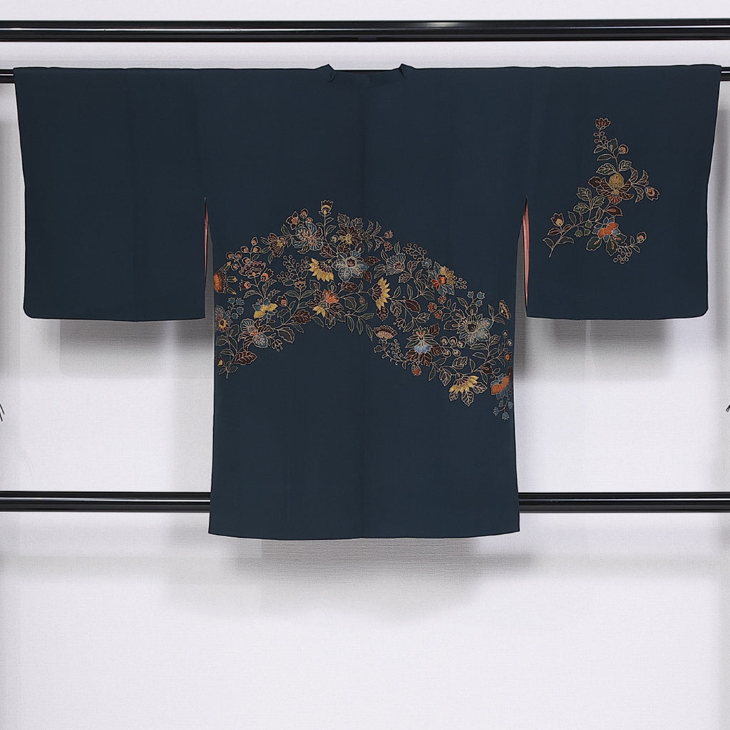 着物と帯 時流】コ24662y◇正絹 絵羽道行コート◇未使用品