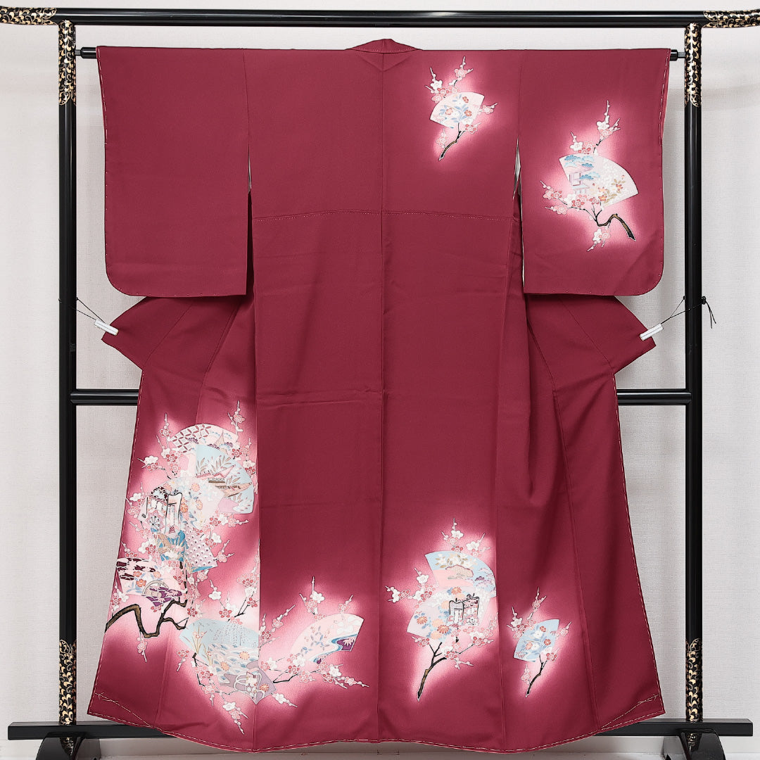 未使用　正絹　袷　訪問着（身丈肩から167.5㎝） リサイクル・中古 訪問着】 未使用品 袷 身丈157cm 裄丈62cm 正絹 N