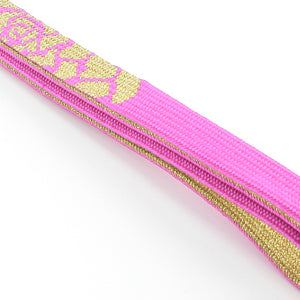 帯締め 平組紐 正絹 ピンク系 金糸 礼装用 振袖用 Aランク 和装小物 1221000351313