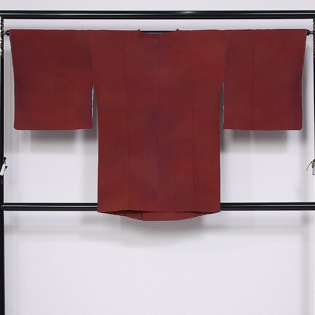 道行コート 袷 身丈81cm 裄丈65cm 正絹 Sランク セミフォーマル Mサイズ ぼかし染 無地 赤系 RP 1237-10627