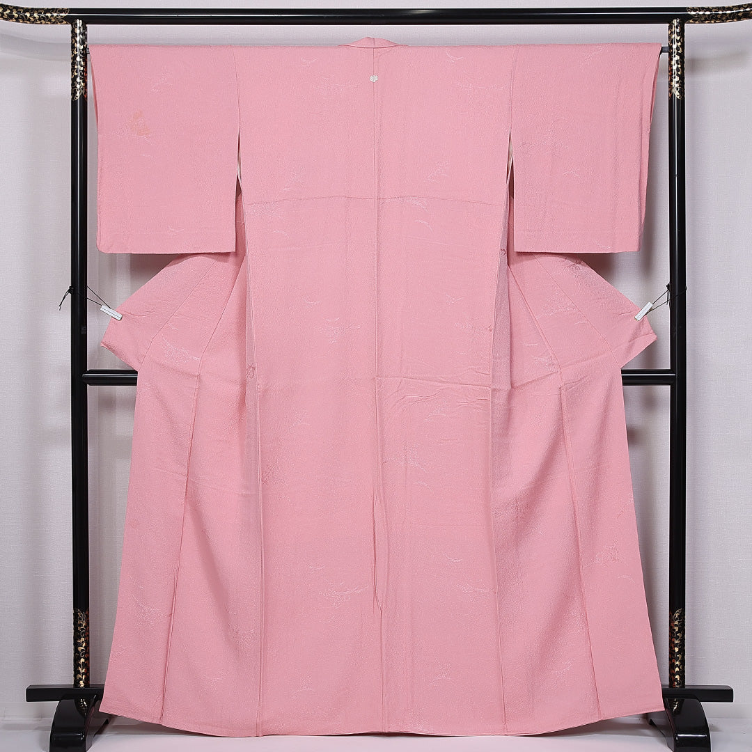 中古・リサイクル着物】 色無地 身丈164cm 裄丈65cm Bランク 袷 一つ紋