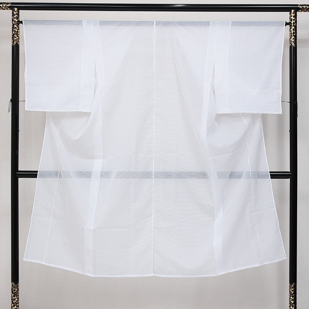 夏物 洗える着物 長襦袢 絽 身丈137cm 裄丈65cm ポリエステル Aランク 2XLサイズ 白系 RP 1239-14563
