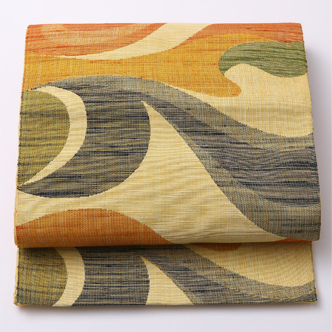 中古・リサイクル 名古屋帯】 紬地 六通 帯丈352cm カジュアル Cランク