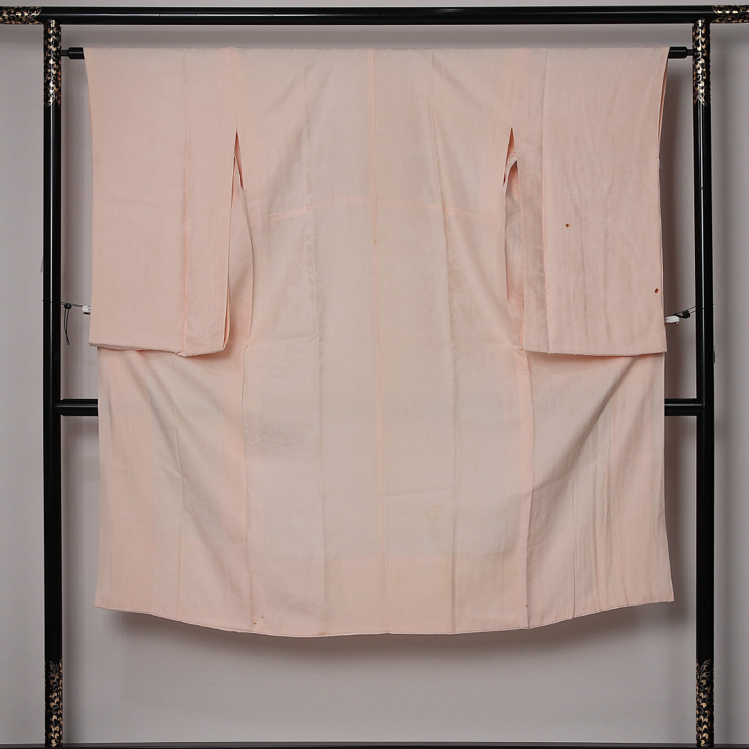 振袖用 長襦袢 無双袖 身丈123cm 裄丈62cm 正絹 Cランク Sサイズ 吉祥文様 ベージュ系 LP 1240-12645