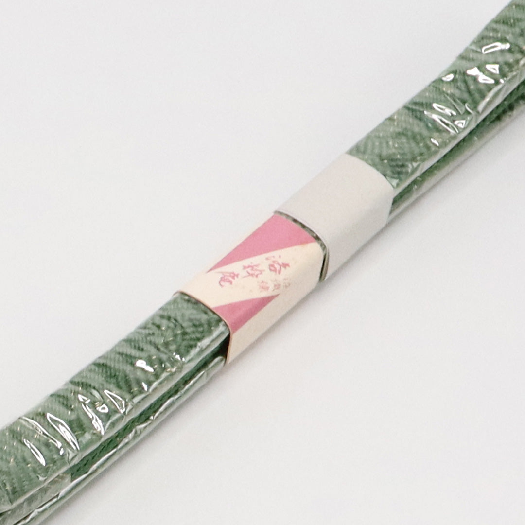 新古品 帯締め 礼装用 正絹 Nランク 平組紐 笹浪組 緑系 1236-01192