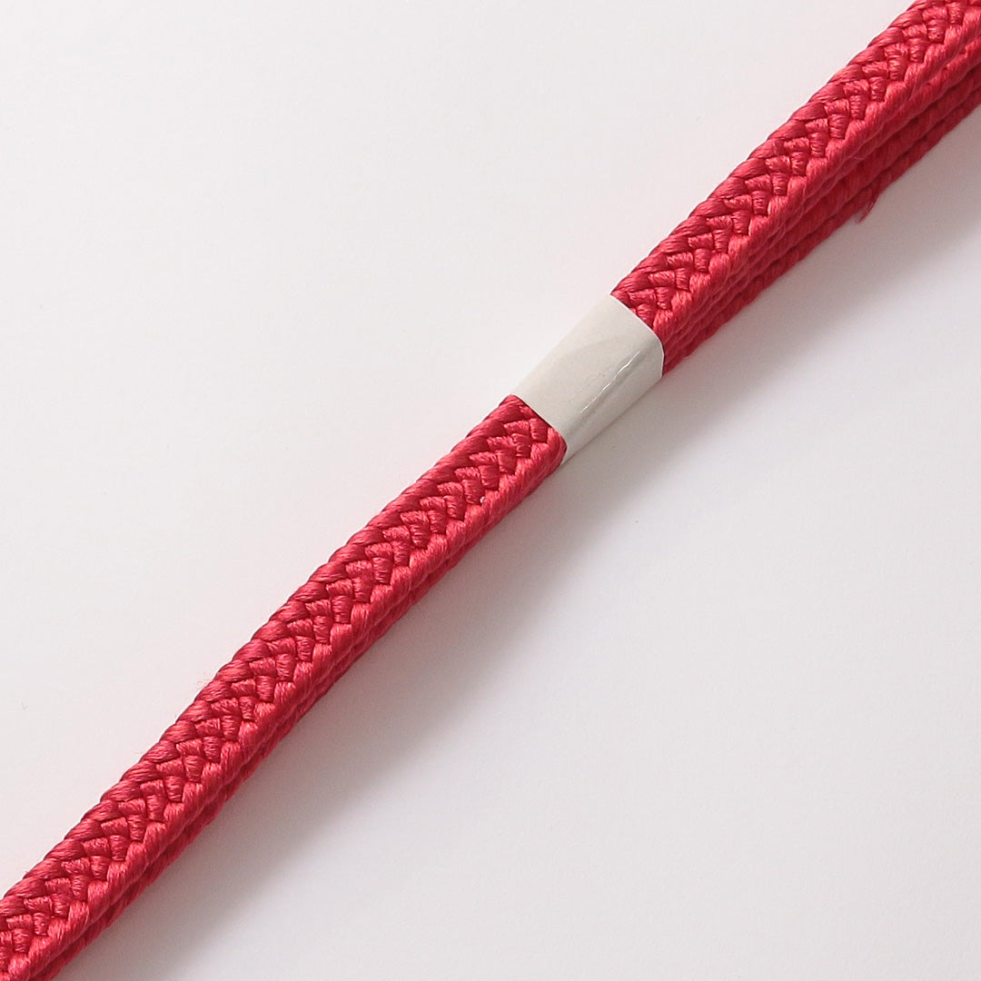 新古品 帯締め 正絹 Nランク 平組紐 ピンク系 1236-01395