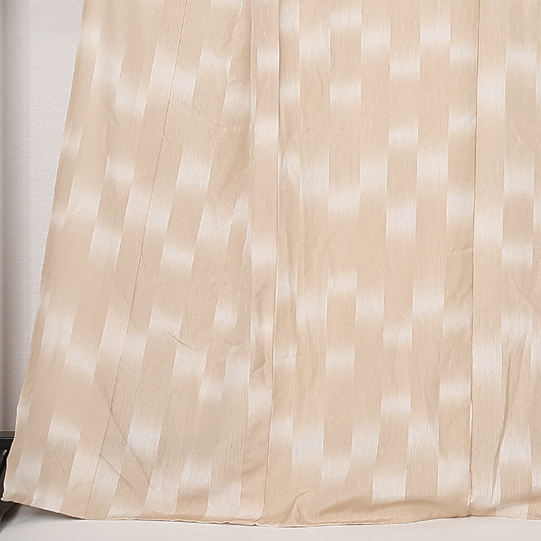 夏物 小紋 夏物 身丈166cm 裄丈68cm 正絹 Aランク インフォーマル 広衿 XLサイズ 市松 ベージュ系 M4 1221-12625