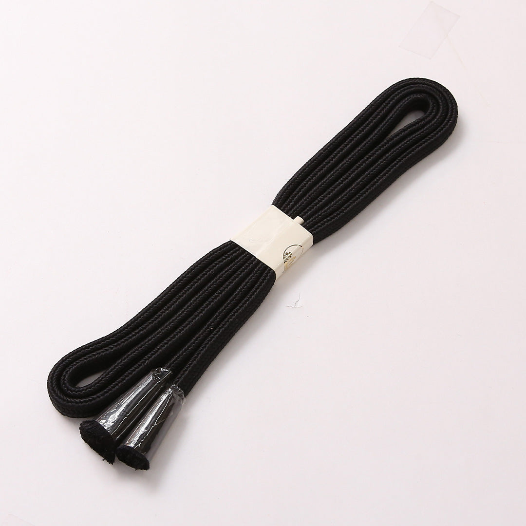 新古品 帯締め 弔事用 正絹 Nランク 平組紐 黒系 1236-01317