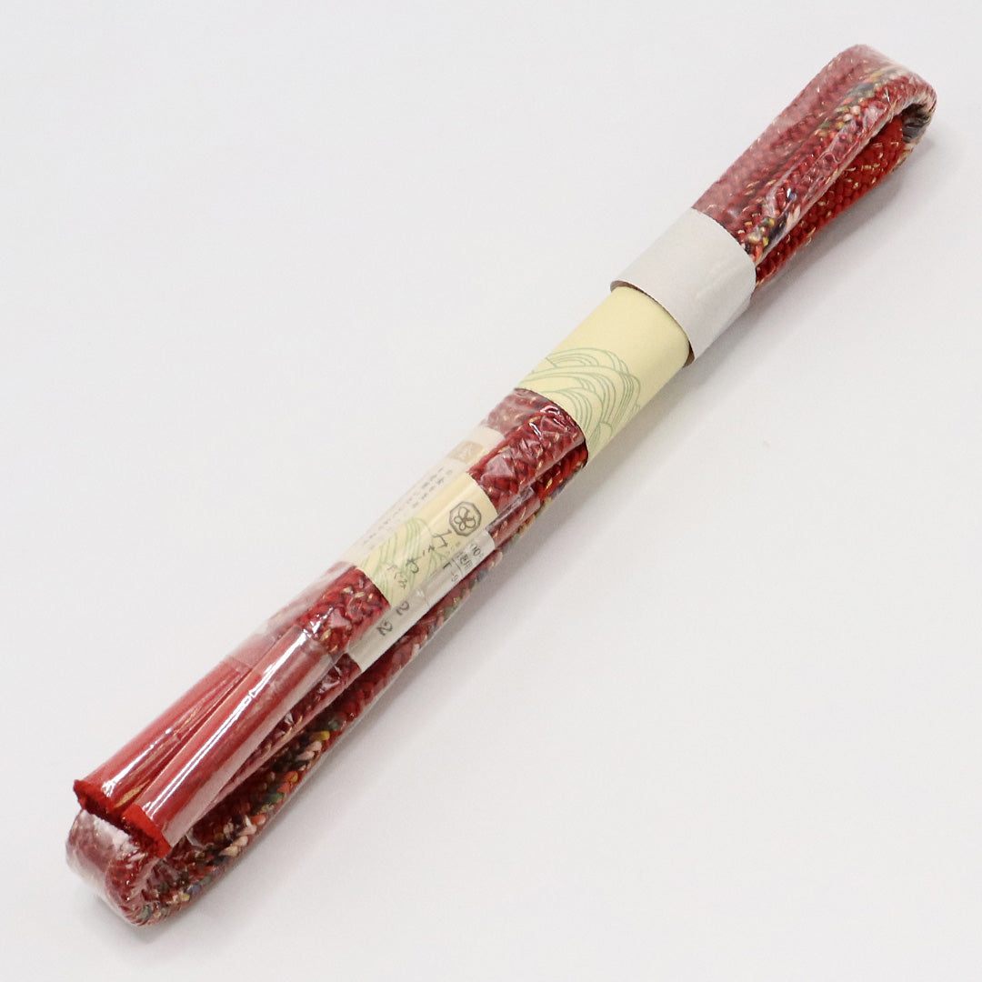 新古品 帯締め 正絹 Nランク 角組紐 朱系 1236-01147