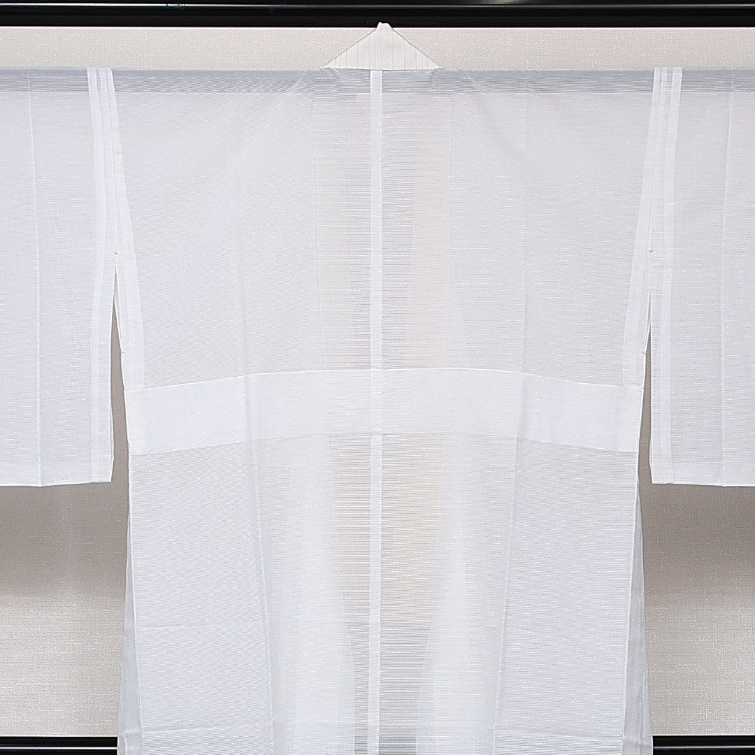 夏物 長襦袢 絽 身丈131cm 裄丈63cm 正絹 Sランク Lサイズ 白系 RP 1239-14037