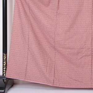 小紋 胴抜き 身丈164cm 裄64.5cm 木綿 洗える着物 亀甲 ピンク系 Sランク 1215-02090