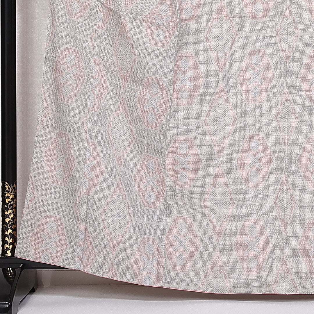 紬 身丈162cm 裄丈65.5cm Sランク 袷 正絹 広衿 亀甲 十字亀甲 1216-10117