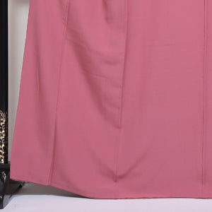 色無地 袷 身丈166cm 裄65.5cm 一つ紋 地紋なし 正絹 ピンク系 Sランク 丸に梅鉢 一つ紋 1214-00356-2513