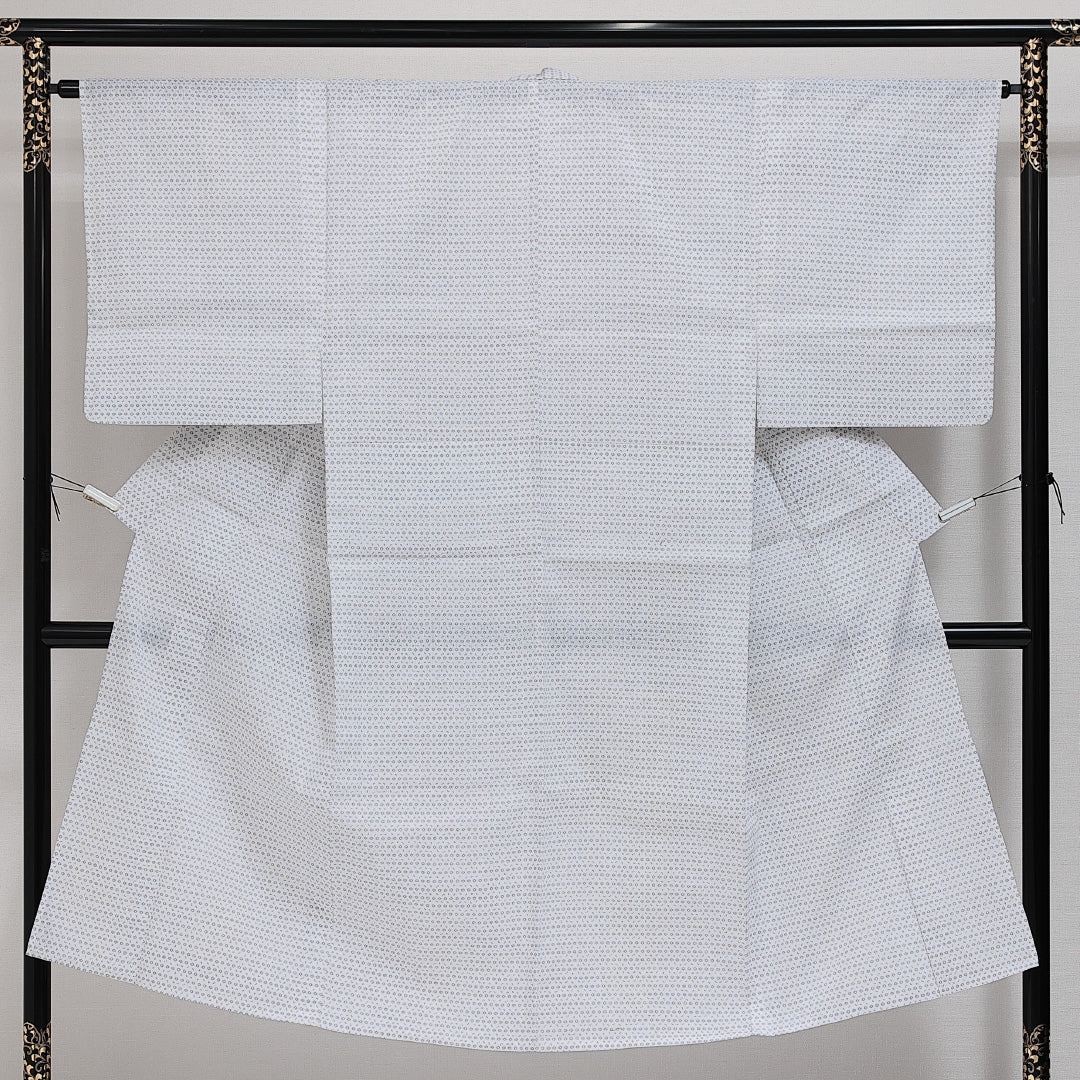 浴衣 男性用 夏物 洗える着物 身丈138cm 裄丈63cm Sランク 木綿 Sサイズ カジュアル 創作柄 シック 粋 白系 1219-14287